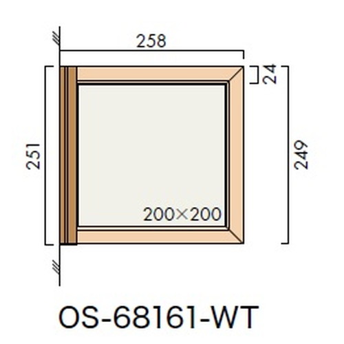 インテリアサイン，オアシス2，室名札(突出し)，OS-68161-WT，両面対応，補助画像