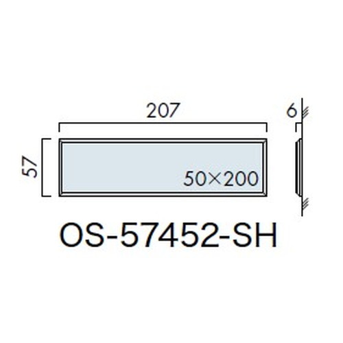 インテリアサイン，ブライトサイン3，室名札(平付け)，OS-57452-SH，片面対応，補助画像