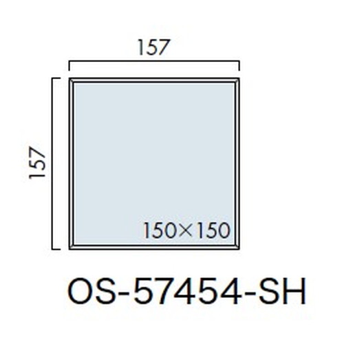 インテリアサイン，ブライトサイン3，室名札(平付け)，OS-57454-SH，片面対応，補助画像