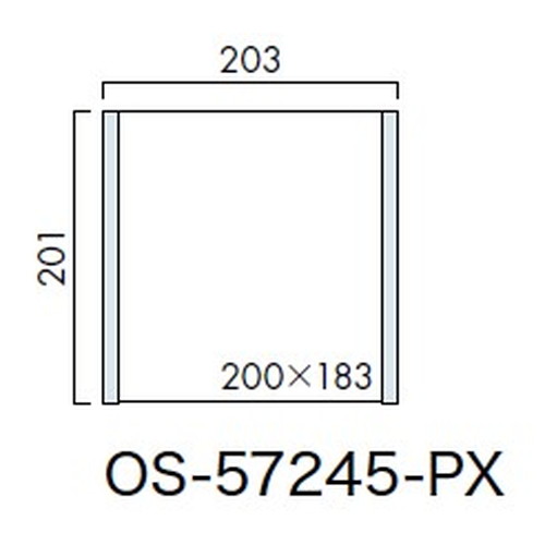 インテリアサイン，プリーフサイン2，室名札(平付け)，OS-57245-PX，片面対応，補助画像