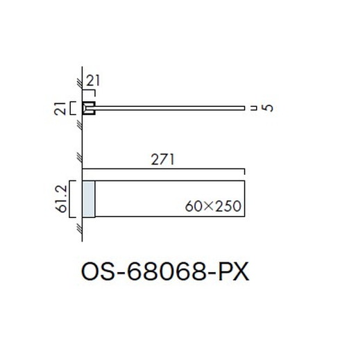 インテリアサイン プリーフサイン2 室名札(突出し) OS-68068-PX 両面