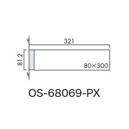 インテリアサイン，プリーフサイン2，室名札(突出し)，OS-68069-PX，両面対応，補助画像