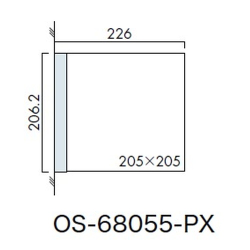 インテリアサイン，プリーフサイン2，室名札(突出し)，OS-68055-PX，両面対応，補助画像