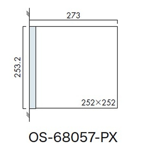 インテリアサイン，プリーフサイン2，室名札(突出し)，OS-68057-PX，両面対応，補助画像