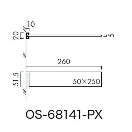 インテリアサイン，プリーフサイン3，室名札(突出し)，OS-68141-PX，両面対応，補助画像