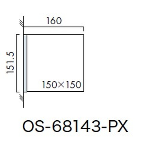 インテリアサイン，プリーフサイン3，室名札(突出し)，OS-68143-PX，両面対応，補助画像