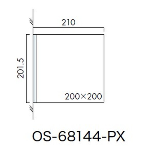 インテリアサイン，プリーフサイン3，室名札(突出し)，OS-68144-PX，両面対応，補助画像