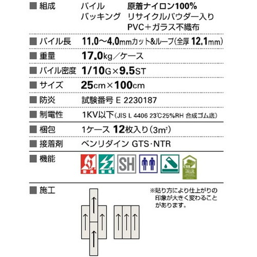 サンゲツ カーペットタイルDT PREMIUM シャギースノープランク2 DT-9350 1枚単位
