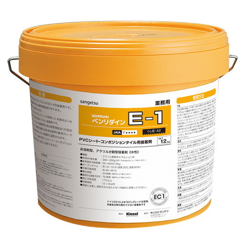 サンゲツ 接着剤 床用 アクリル樹脂系エマルション形 E-1 12kg BB-514 1缶単位