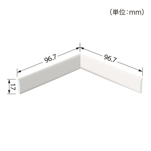 サンゲツSフロア腰壁シート用専用部材入隅材1個単位の画像