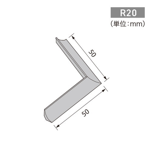 サンゲツSフロア面材出隅材(R7.1/R20)1個単位の画像