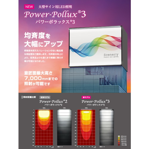 三和サイン，LED照明，パワーポラックス3，600L，(アッパーライト)，昼光色，PWR-PLX3-U600L-65Kの補助画像