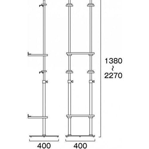 PAパネルスタンドコンビ23TW-CB，PA23TW-CBの補助画像1