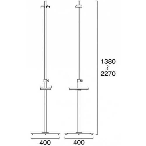 PAパネルスタンド23G-B，両面，PA23G-BRの補助画像1