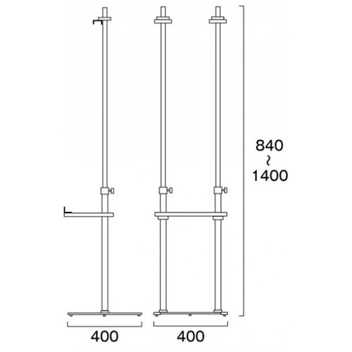 PAパネルスタンド15TW-B，片面，PA15TW-Bの補助画像1
