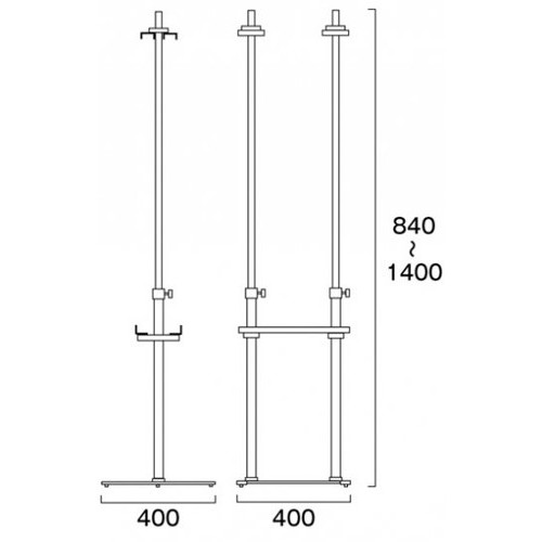 PAパネルスタンド15TW-B，両面，PA15TW-BRの補助画像1