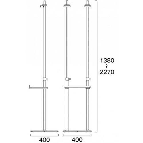 PAパネルスタンド23TW-B，片面，PA23TW-Bの補助画像1