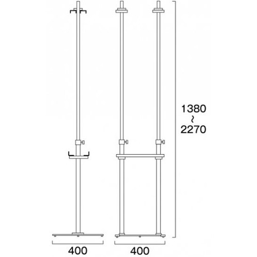 PAパネルスタンド23TW-B，両面，PA23TW-BRの補助画像1