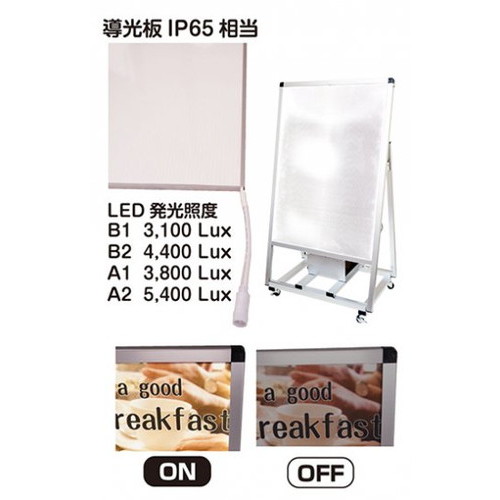 ブラックバリウススタンド看板バッテリーLED，B2片面，BVASKBALED-B2Kの補助画像2