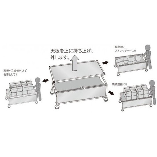 サポートデスクストレッチャー白，SPD-TANKA-Wの補助画像6