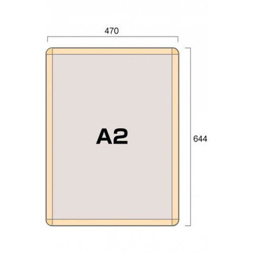 ポスターグリップ32R(屋内用)，A2白木調，TSK-PG-32R-A2S(N)の補助画像1