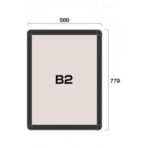 ポスターグリップ44R(屋内用)，B2ブラック，TSK-PG-44R-B2B(N)の補助画像1