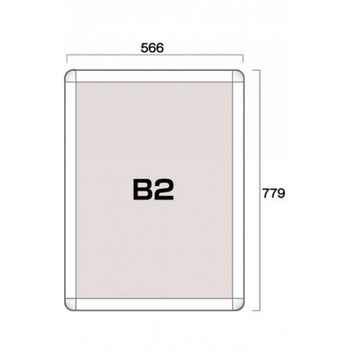 ポスターグリップ44R(屋内用)，B2ホワイト，TSK-PG-44R-B2W(N)の補助画像1