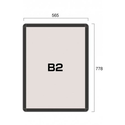 ポスターグリップ32R(屋外用)，B2ブラック，TSK-PG-32R-B2B(G)の補助画像1