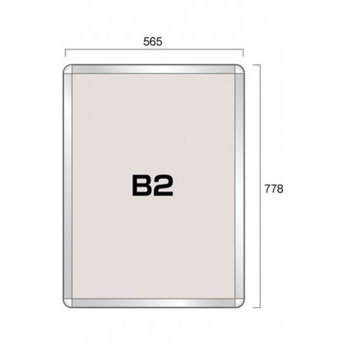 ポスターグリップ32R(屋外用)，B2シルバー，TSK-PG-32R-B2C(G)の補助画像1