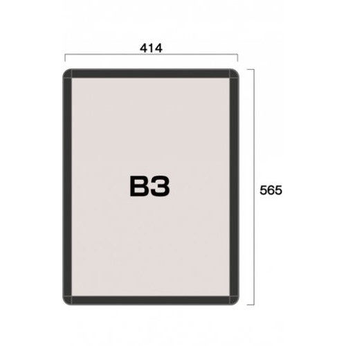 ポスターグリップ32R(屋外用)，B3ブラック，TSK-PG-32R-B3B(G)の補助画像1