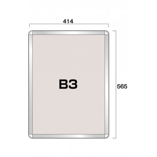 ポスターグリップ32R(屋外用)，B3シルバー，TSK-PG-32R-B3C(G)の補助画像1