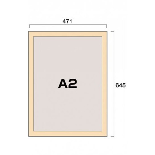 ポスターグリップ44S(屋外用)，A2白木調，TSK-PG-44S-A2S(G)の補助画像1