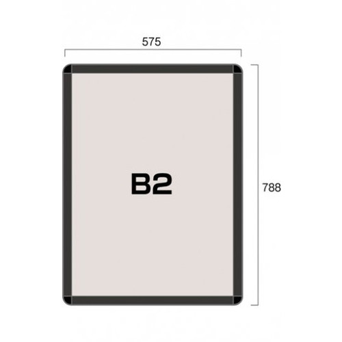 ポスターグリップ32R(屋外用・パックシートあり)，B2ブラック，TSK-PG-32R-B2B(P)の補助画像1
