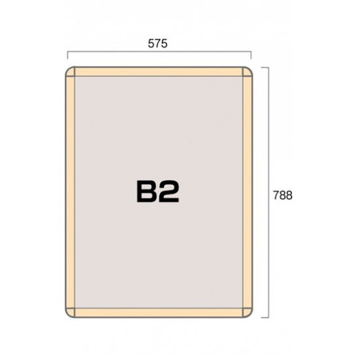ポスターグリップ32R(屋外用・パックシートあり)，B2白木調，TSK-PG-32R-B2S(P)の補助画像1