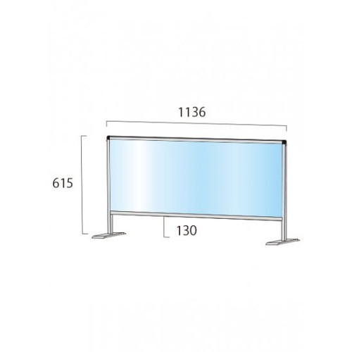 ブラックパーテーションスタンド450X1100，(塩ビ仕様)，BHBP450X1100Eの補助画像1