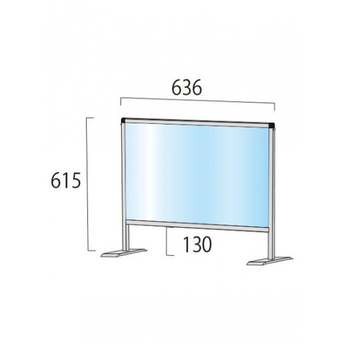 ブラックパーテーションスタンド450X600，(塩ビ仕様)，BHBP450X600Eの補助画像1