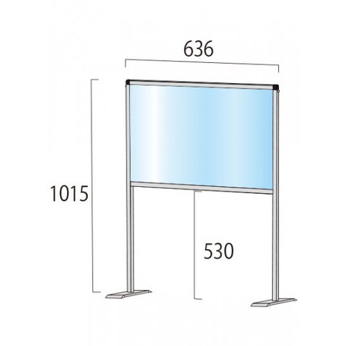 ブラックパーテーションスタンド450X600ハイ，(塩ビ仕様)，BHBPH450X600Eの補助画像1