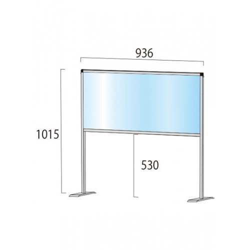 ブラックパーテーションスタンド450X900ハイ，BHBPH450X900の補助画像1