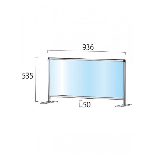 ブラックパーテーションスタンド450X900ロウ，(塩ビ仕様)，BHBPL450X900Eの補助画像1