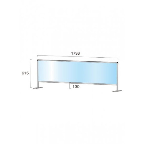 パーテーションスタンド450X1700，(塩ビ仕様)，HBP450X1700Eの補助画像1