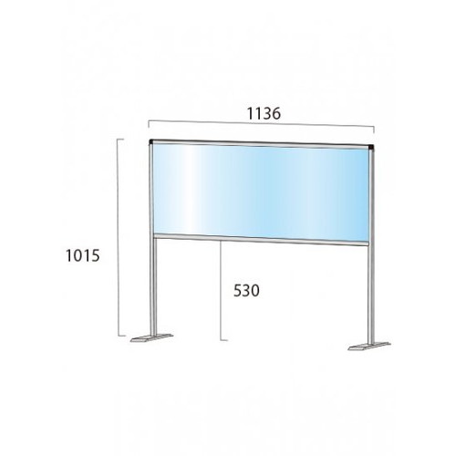 パーテーションスタンド450X1100ハイ，(塩ビ仕様)，HBPH450X1100Eの補助画像1