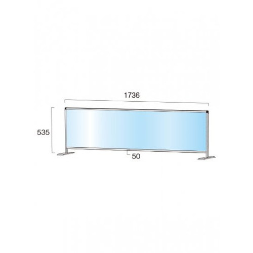 パーテーションスタンド450X1700ロウ，(塩ビ仕様)，HBPL450X1700Eの補助画像1