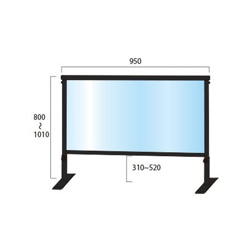 ブラックスライドパーテーション450X900，BSLHBP450X900の補助画像1