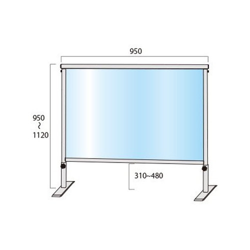 スライドパーテーション600X900(塩ビ仕様)，SLHBP600X900Eの補助画像1