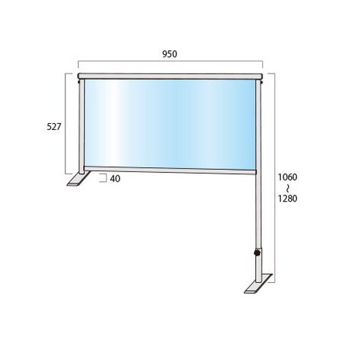 カウンターパーテーション450X900，COHBP450X900の補助画像1