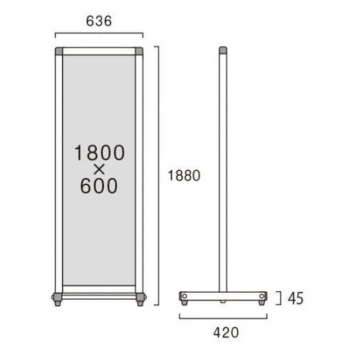大型アルミフレームホワイトボード アルミフレームホワイト