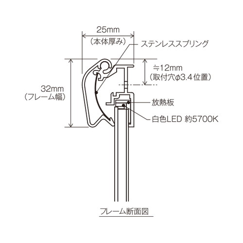 PGライトLEDスリム32R，A1，ケヤキ，壁付，61302A1Kの補助画像