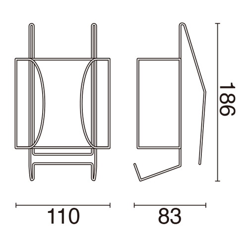 看板用パンフレットホルダーA4三折引掛，黒，A-PR-901の補助画像
