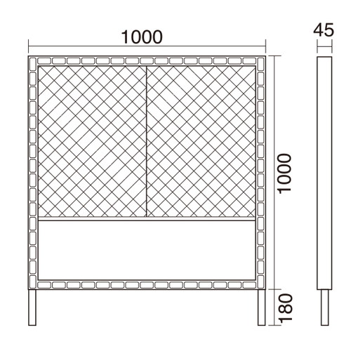 プラスチックフェンス(タンクベース別売)，緑，42444GRNの補助画像