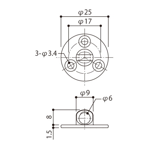 フック取付座金，32H，61686-01 の補助画像